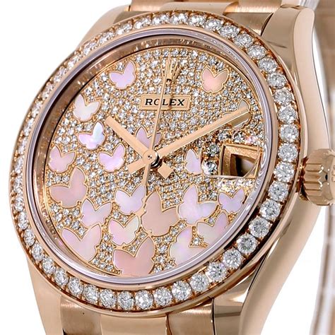 rose gold presidential rolex pink face|Rolex butterfly rose gold watch.